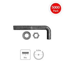 Best deal 😉 DuraDrive 1/2 In. X 8 In. L-Anchor Bolts With Nuts And Washers (5,000-Box) 🥰