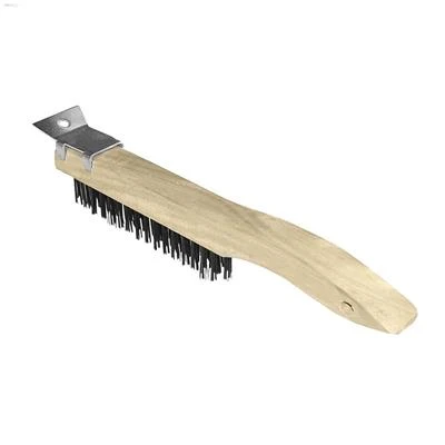 Hot Sale ???? Bennett 333-WIRE Wooden Handle 3-Row Wire Brush With Flat Scraper Tip ???? 3 Hot Sale ???? Bennett 333-WIRE Wooden Handle 3-Row Wire Brush With Flat Scraper Tip ????