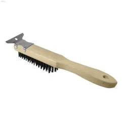 Cheap ✔️ Bennett 444-WIRE Wooden Handle 5-Row Wire Brush With Flat Scraper Tip ????