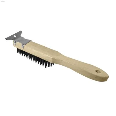 Cheap ✔️ Bennett 444-WIRE Wooden Handle 5-Row Wire Brush With Flat Scraper Tip ???? 3 Cheap ✔️ Bennett 444-WIRE Wooden Handle 5-Row Wire Brush With Flat Scraper Tip ????