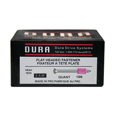 Outlet ???? DuraDrive 1-1/4 In. X .300 In. Bright Finish Flat Head Fluted Concrete And Steel Drive Pins (100-Pack) ???? 6 Outlet ???? DuraDrive 1-1/4 In. X .300 In. Bright Finish Flat Head Fluted Concrete And Steel Drive Pins (100-Pack) ???? - Image 4