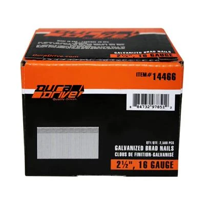 Outlet ???? DuraDrive 2-1/2 In. 16-Gauge Galvanized Finish Nails (2,500-Pack) ???? 3 Outlet ???? DuraDrive 2-1/2 In. 16-Gauge Galvanized Finish Nails (2,500-Pack) ????