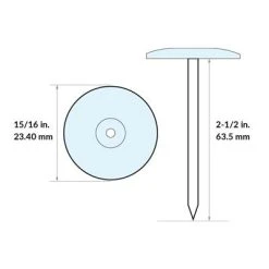 Alternative view of Promo ???? DuraDrive 2-1/2 In. Plastic Cap Spiral Shank Insulation Nails (2,000-Pack) ⌛