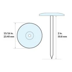 Alternative view of Deals ❤️ DuraDrive 2 In. Plastic Cap Spiral Shank Insulation Nails (2,000-Box) ????