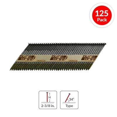 Brand new ???? DuraDrive 2-3/8 In. 34-Degree Bright Ring Shank Paper Strip Nails (5,000-Box) ???? 3 Brand new ???? DuraDrive 2-3/8 In. 34-Degree Bright Ring Shank Paper Strip Nails (5,000-Box) ????