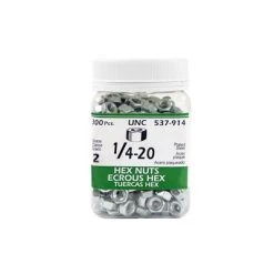 Best Pirce 😍 H Paulin 1/4 In. X 20 Zinc 🧥 Coated Grade-2 Hex Nuts (300-Jug) ⭐