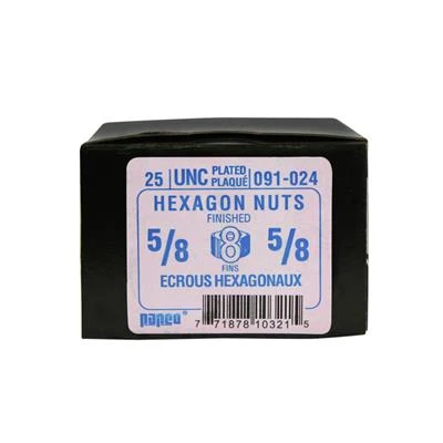 Hot Sale π€© Papco 5/8 In. Grade-8 Zinc Plated Hexagon Nuts (25-Pack) βοΈ 4 Hot Sale π€© Papco 5/8 In. Grade-8 Zinc Plated Hexagon Nuts (25-Pack) βοΈ - Image 2