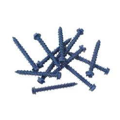 Alternative view of Cheap ???? DuraDrive 3/16 In. X 2-1/4 In. Blue Ruspert ???? Coated Hex Washer Head Slot Drive Concrete Screws (100-Pack) ????