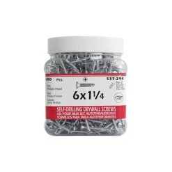 Buy ???? H Paulin #6 X 1-1/4 In. Zinc ???? Coated Flat Head Phillips Drive Self-Drilling Drywall Screws (650-Jug) ????