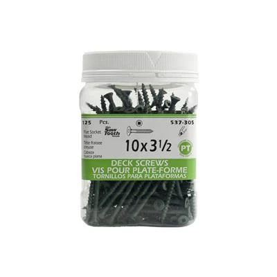 Wholesale ???? H Paulin #10 X 3-1/2 In. Low Root Green ???? Coated Flat Head Square Drive Pressure Treated Decking Screws (125-Jug) ???? 3 Wholesale ???? H Paulin #10 X 3-1/2 In. Low Root Green ???? Coated Flat Head Square Drive Pressure Treated Decking Screws (125-Jug) ????