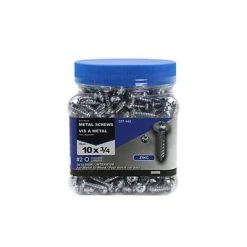 Discount ???? H Paulin #10 X 3/4 In. Zinc ???? Coated Pan Head Square Drive Interior Metal Screws (750-Jug) ????