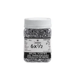 Flash Sale ???? H Paulin #6 X 1/2 In. Zinc ???? Coated Pan Head Square Drive Interior Metal Screws (900-Jug) ????