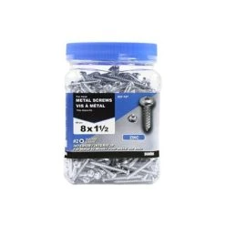 Promo ???? H Paulin #8 X 1-1/2 In. Zinc ???? Coated Pan Head Square Drive Interior Metal Screws (500-Jug) ????