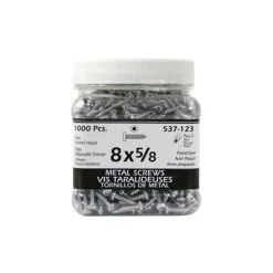 Outlet ???? H Paulin #8 X 5/8 In. Zinc ???? Coated Pan Head Square Drive Interior Metal Screws (1,000-Jug) ????