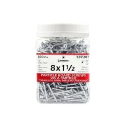 New ???? H Paulin #8 X 1-1/2 In. Zinc ???? Coated Flat Head Square Drive Particle Board Screws (600-Jug) ✨
