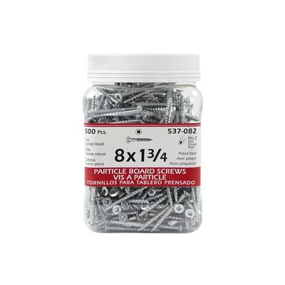 Flash Sale ???? H Paulin #8 X 1-3/4 In. Zinc ???? Coated Flat Head Square Drive Particle Board Screws (500-Jug) ???? 3 Flash Sale ???? H Paulin #8 X 1-3/4 In. Zinc ???? Coated Flat Head Square Drive Particle Board Screws (500-Jug) ????