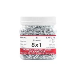 New ✨ H Paulin #8 X 1 In. Zinc ???? Coated Flat Head Square Drive Particle Board Screws (750-Jug) ????