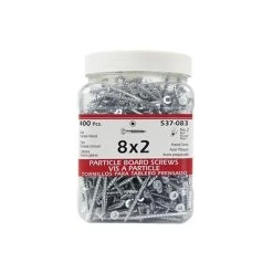Discount ???? H Paulin #8 X 2 In. Zinc ???? Coated Flat Head Square Drive Particle Board Screws (400-Jug) ????