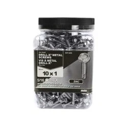 Buy ???? H Paulin #10 X 1 In. Zinc ???? Coated Hex Head Self-Drilling Drill-X Interior Metal Screws (500-Jug) ????
