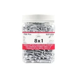 Cheapest ✔️ H Paulin #8 X 1 In. Zinc ???? Coated Hex Head Self-Drilling Drill-X Metal Screws (750-Jug) ????