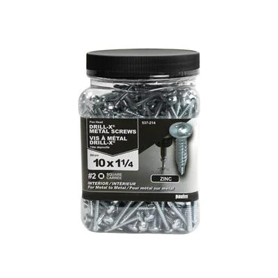 Brand new ???? H Paulin #10 X 1-1/4 In. Zinc ???? Coated Pan Head Square Drive Self-Drilling Drill-X Interior Metal Screws (500-Jug) ⭐ 3 Brand new ???? H Paulin #10 X 1-1/4 In. Zinc ???? Coated Pan Head Square Drive Self-Drilling Drill-X Interior Metal Screws (500-Jug) ⭐