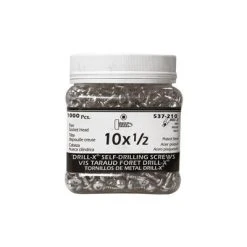 Best Sale ???? H Paulin #10 X 1/2 In. Zinc ???? Coated Pan Head Square Drive Self-Drilling Drill-X Metal Screws (1,000-Jug) ⌛