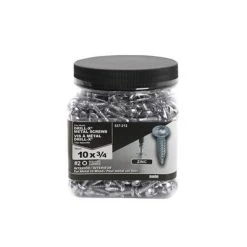 Best Sale ???? H Paulin #10 X 3/4 In. Zinc ???? Coated Pan Head Square Drive Self-Drilling Drill-X Interior Metal Screws (750-Jug) ????