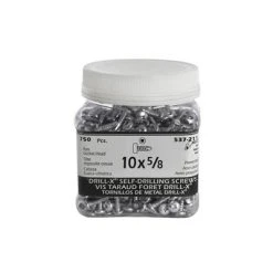 Coupon ???? H Paulin #10 X 5/8 In. Zinc ???? Coated Pan Head Square Drive Self-Drilling Drill-X Interior Metal Screws (750-Jug) ????
