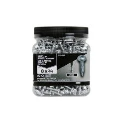 New ???? H Paulin #8 X 3/4 In. Zinc ???? Coated Pan Head Square Drive Self-Drilling Drill-X Interior Metal Screws (1,000-Jug) ????