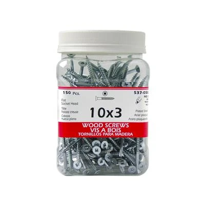 Brand new ✔️ H Paulin #10 X 3 In. Zinc ???? Coated Flat Head Square Drive Wood Screws (150-Jug) ???? 3 Brand new ✔️ H Paulin #10 X 3 In. Zinc ???? Coated Flat Head Square Drive Wood Screws (150-Jug) ????