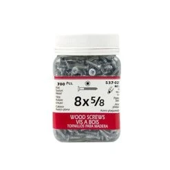 Coupon ???? H Paulin #8 X 5/8 In. Zinc ???? Coated Flat Head Square Drive Wood Screws (700-Jug) ????