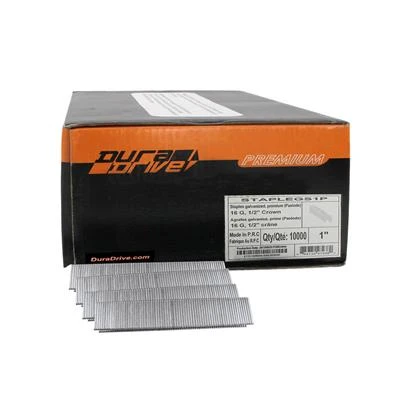 Best Pirce ???? DuraDrive 1 In. X 1/2 In. Crown 16-Gauge GS Series Galvanized Steel ???? Coated Staples (10,000-Pack) ❤️ 3 Best Pirce ???? DuraDrive 1 In. X 1/2 In. Crown 16-Gauge GS Series Galvanized Steel ???? Coated Staples (10,000-Pack) ❤️