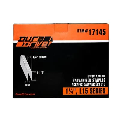 Best Pirce ???? DuraDrive 1-1/4 In. X 1/4 In. Crown 18-Gauge L15 Series Galvanized Staples (5,000-Pack) ???? 3 Best Pirce ???? DuraDrive 1-1/4 In. X 1/4 In. Crown 18-Gauge L15 Series Galvanized Staples (5,000-Pack) ????