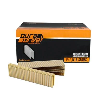 Wholesale ???? DuraDrive 1-1/4 In. X 7/16 In. Crown 16-Gauge N15 Series Yellow Varnish Galvanized Staples (10,000-Pack) ???? 4 Wholesale ???? DuraDrive 1-1/4 In. X 7/16 In. Crown 16-Gauge N15 Series Yellow Varnish Galvanized Staples (10,000-Pack) ???? - Image 2