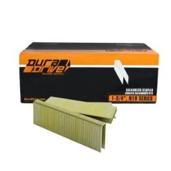 Alternative view of Budget ???? DuraDrive 1-3/4 In. X 7/16 In. Crown N19 Series Yellow Varnish Galvanized Staples (10,000-Pack) ????