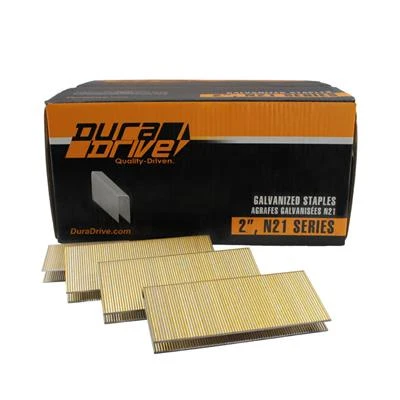Budget ???? DuraDrive 2 In. X 7/16 In. Crown N21 Series Yellow Varnish Galvanized Staples (10,000-Pack) ???? 3 Budget ???? DuraDrive 2 In. X 7/16 In. Crown N21 Series Yellow Varnish Galvanized Staples (10,000-Pack) ????