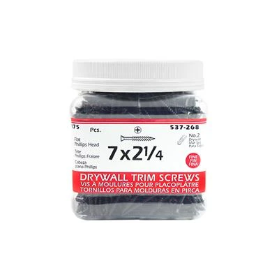 Discount ???? H Paulin #7 X 2-1/4 In. Black Phosphate ???? Coated Flat Head Phillips Drive Fine Thread Drywall Trim Screws (375-Jug) ⌛ 3 Discount ???? H Paulin #7 X 2-1/4 In. Black Phosphate ???? Coated Flat Head Phillips Drive Fine Thread Drywall Trim Screws (375-Jug) ⌛