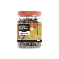 Best Pirce ???? H Paulin #8 X 1-1/2 In. Low Root Brown ???? Coated Flat Head Square Drive Cedar Decking Screws (600-Jug) ????