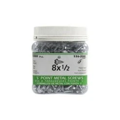 Flash Sale ✨ H Paulin #8 X 1/2 In. Zinc ???? Coated Hex Head S Point Metal Screws (1,000-Jug) ????