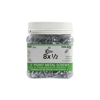 Flash Sale ✨ H Paulin #8 X 1/2 In. Zinc ???? Coated Hex Head S Point Metal Screws (1,000-Jug) ???? 3 Flash Sale ✨ H Paulin #8 X 1/2 In. Zinc ???? Coated Hex Head S Point Metal Screws (1,000-Jug) ????