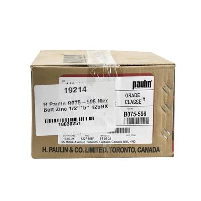 Cheap ✔️ H Paulin 1/2 In. X 5 In. Zinc Plated Hex Bolt (125-Box) ???? 4 Cheap ✔️ H Paulin 1/2 In. X 5 In. Zinc Plated Hex Bolt (125-Box) ???? - Image 2