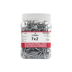 Flash Sale ???? H Paulin #7 X 2 In. Zinc ???? Coated Flat Head Phillips Drive Self-Drilling Drywall Screws (375-Jug) ????
