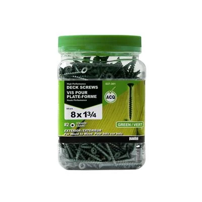 Best Sale ???? H Paulin #8 X 1-3/4 In. Flat Head Square Drive Green Decking Screws (500-Jug) ???? 3 Best Sale ???? H Paulin #8 X 1-3/4 In. Flat Head Square Drive Green Decking Screws (500-Jug) ????