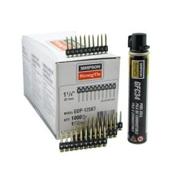 Cheapest ❤️ Simpson Strong-Tie 1-1/4 In. X 0.106 In. Diameter Concrete Pins Strip With Fuel Cell (1,000-Pack) 🥰