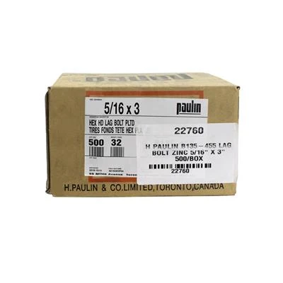 Promo ???? H Paulin 5/16 In. X 3 In. Zinc ???? Coated Hex Head Lag Bolts (500-Box) ???? 5 Promo ???? H Paulin 5/16 In. X 3 In. Zinc ???? Coated Hex Head Lag Bolts (500-Box) ???? - Image 3