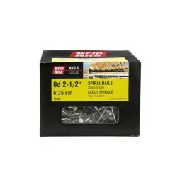 Top 10 ๐ GRIP RITE 2-1/2 In. 8-Penny Spiral Shank Nails ๐