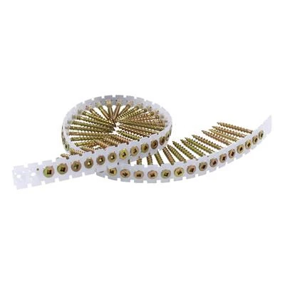 Outlet ❤️ DuraDrive #8 X 1-3/4 In. Yellow Zinc ???? Coated Flat Head Square Drive Coarse Thread Collated Flooring Screws (1,000-Pail) ???? 5 Outlet ❤️ DuraDrive #8 X 1-3/4 In. Yellow Zinc ???? Coated Flat Head Square Drive Coarse Thread Collated Flooring Screws (1,000-Pail) ???? - Image 3