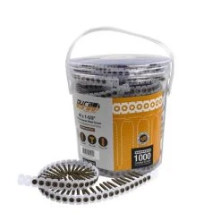 Alternative view of Outlet ???? DuraDrive #8 X 1-5/8 In. Brown Ruspert ???? Coated Flat Head Square Drive Coarse Thread Collated Exterior Wood Screws (1,000-Pail) ????