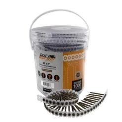 Alternative view of Best Pirce ✔️ DuraDrive #8 X 2 In. Brown Ruspert ???? Coated Flat Head Square Drive Coarse Thread Collated Exterior Wood Screws (1,000-Pail) ✨