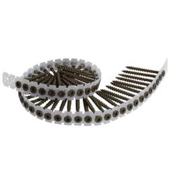 Best Pirce ✔️ DuraDrive #8 X 2 In. Brown Ruspert ???? Coated Flat Head Square Drive Coarse Thread Collated Exterior Wood Screws (1,000-Pail) ✨ -Owens Corning Shop 26712 3